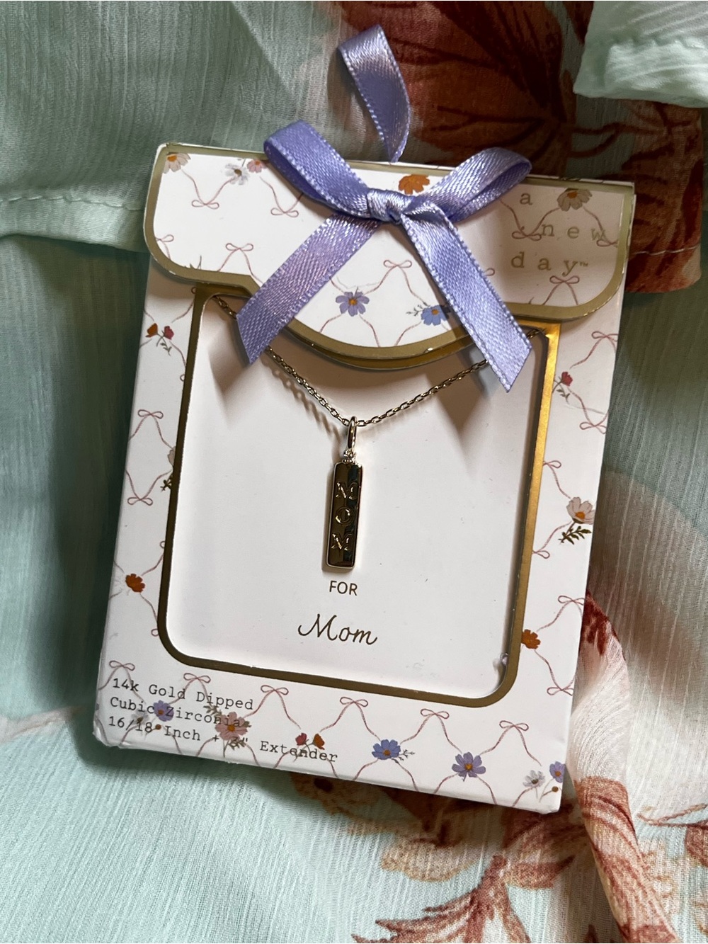 a new day Gold 'For Mom' Bar Necklace